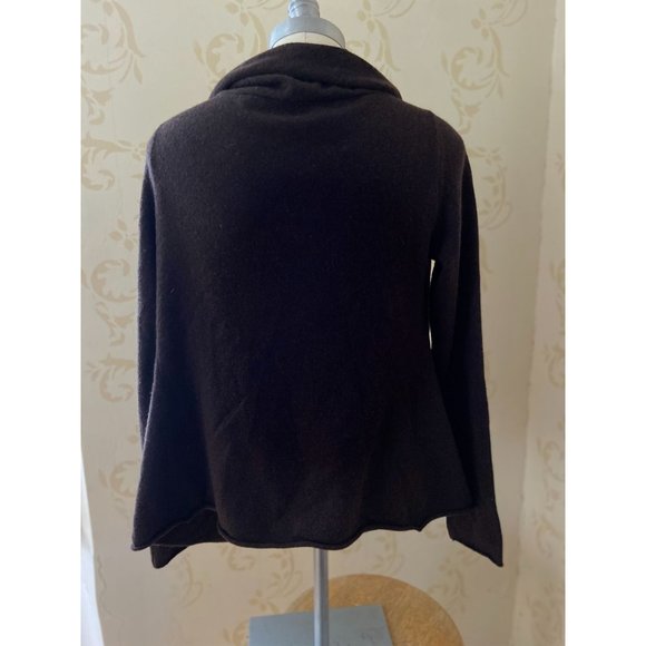 Ladies Size Alice + Olivia 100% Cashmere Cardigan Brown Sweater - Picture 4 of 4